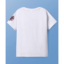 Pine Kids Marvel Single Jersey Knit Half Sleeves T-Shirt With Spiderman Graphics - White