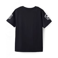 Pine Kids Marvel Single Jersey Knit Half Sleeves T-Shirt With Spiderman Graphics - Black