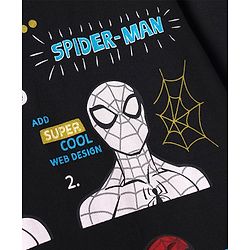 Pine Kids Marvel Single Jersey Knit Half Sleeves T-Shirt With Spiderman Graphics - Black