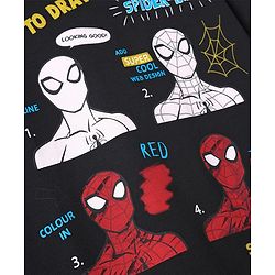 Pine Kids Marvel Single Jersey Knit Half Sleeves T-Shirt With Spiderman Graphics - Black
