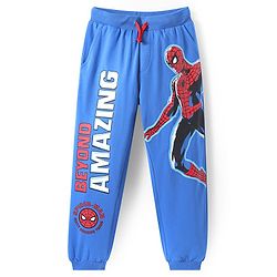 Pine Kids Marvel Terry Knit Full Length Lounge Pant With Spiderman Graphic - Blue