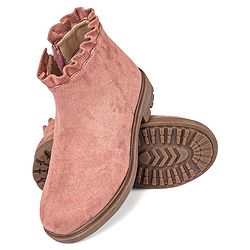 Pine Kids Slip On Winter Boots with Zioper Closure - Pink