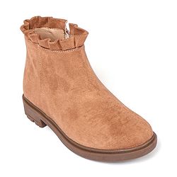 Pine Kids Slip On Winter Boots with Zioper Closure - Brown