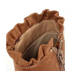 Pine Kids Slip On Winter Boots with Zioper Closure - Brown