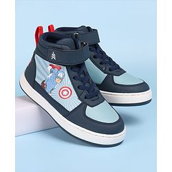 Pine Kids Marvel Avengers Printed Casual Shoes with Velcro Closure - Navy Blue