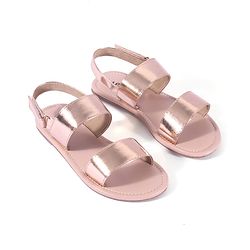 Pine Kids Velcro Closure Sandals - Rose Gold