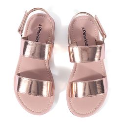 Pine Kids Velcro Closure Sandals - Rose Gold