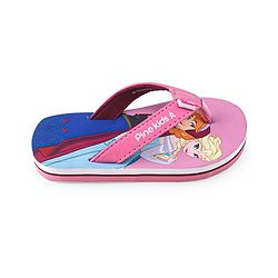 Pine Kids Disney  Slip On Flip Flops with Frozen Elsa Print - Pink