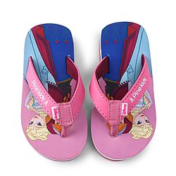 Pine Kids Disney  Slip On Flip Flops with Frozen Elsa Print - Pink