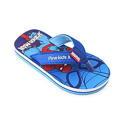 Pine Kids Marvel Slip On Flip Flops with Spider Man Print - Blue