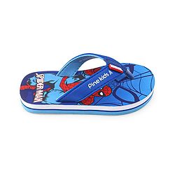 Pine Kids Marvel Slip On Flip Flops with Spider Man Print - Blue