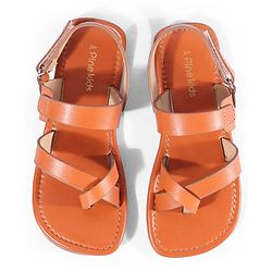 Pine Kids Velcro Closure Mojaris - Tan