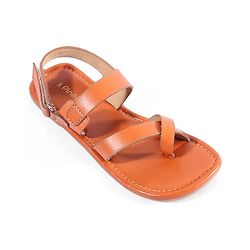 Pine Kids Velcro Closure Mojaris - Tan