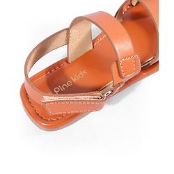Pine Kids Velcro Closure Mojaris - Tan
