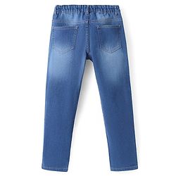 Pine Kids Denim Woven Full Length Washed Jeans - Navy Blue