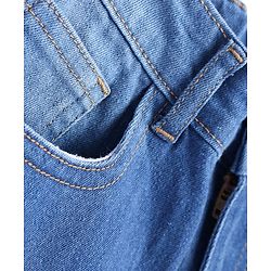 Pine Kids Denim Woven Full Length Washed Jeans - Navy Blue