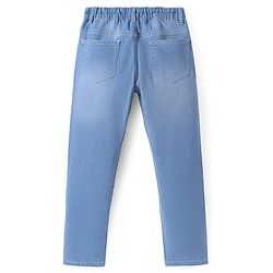 Pine Kids Denim Woven Full Length Washed Jeans - Navy Blue