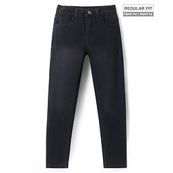 Pine Kids Denim Woven Full Length Washed Jeans - Navy Blue