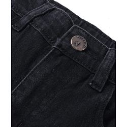 Pine Kids Denim Woven Full Length Washed Jeans - Navy Blue