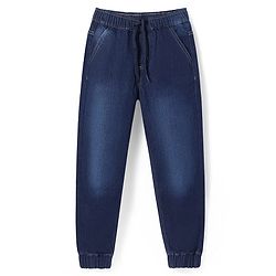 Pine Kids Denim Woven Full Length Washed Jeans - Navy Blue