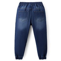 Pine Kids Denim Woven Full Length Washed Jeans - Navy Blue