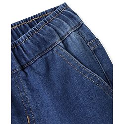 Pine Kids Denim Woven Full Length Washed Jeans - Navy Blue