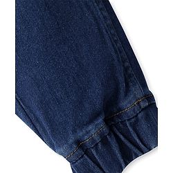 Pine Kids Denim Woven Full Length Washed Jeans - Navy Blue