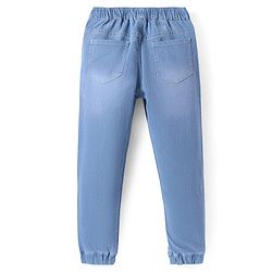 Pine Kids Denim Woven Full Length Washed Jeans - Navy Blue