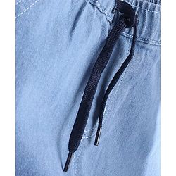 Pine Kids Denim Woven Full Length Washed Jeans - Navy Blue