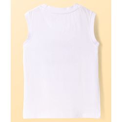 Pine Kids Viscose Woven Half Sleeves Tropical Theme Print Shirt with Sleeveless Inner T-Shirt - Green & White