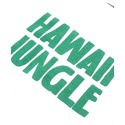 Pine Kids Viscose Woven Half Sleeves Tropical Theme Print Shirt with Sleeveless Inner T-Shirt - Green & White