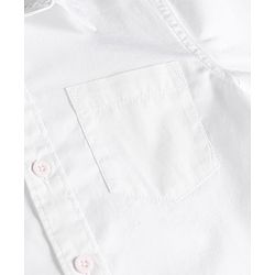 Pine Kids Cotton Woven Half Sleeves Solid Color Shirt - White