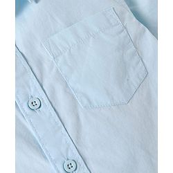 Pine Kids Cotton Woven Half Sleeves Solid Color Shirt - White