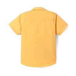 Pine Kids Cotton Woven Half Sleeves Solid Color Shirt - White