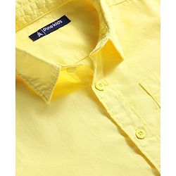 Pine Kids Cotton Woven Full Sleeves Solid Color Shirt - Lime Green