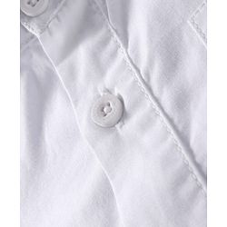 Pine Kids Cotton Woven Full Sleeves  Mandarin Collar Solid Shirt - White