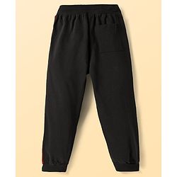 Pine Kids Cotton Knit Half Raglan Sleeves T-Shirt & Trouser with Click Flip In Motion Text Print - Black & Maroon
