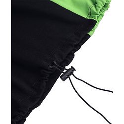 Pine Kids Cotton Knit Half Drop Shoulder Sleeves Text Printed T-Shirt with Cut & Sew Design - Black