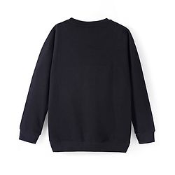 Pine Kids Disney Terry Knit Full Drop Shoulder Sleeves Oversized Sweatshirt with Mickey Mouse Print - Black