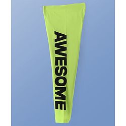 Pine Kids Knit Cotton Full Length Leggings with Text Print - Neon Green