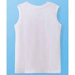 Pine Kids Cotton Knit Sleeveless Tank T-Shirts with Beach Theme & Take it Easy Text Print Pack of 5 - Black Purple & Orange