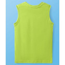 Pine Kids Cotton Knit Sleeveless Tank T-Shirts with Beach Theme & Take it Easy Text Print Pack of 5 - Black Purple & Orange