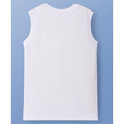 Pine Kids Cotton Knit Sleeveless Tank T-Shirts with Cool Dude Text Print Pack Of 5 - White Navy Blue & Lilac
