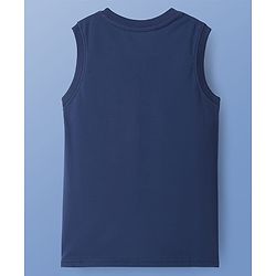 Pine Kids Cotton Knit Sleeveless Tank T-Shirts with Cool Dude Text Print Pack Of 5 - White Navy Blue & Lilac