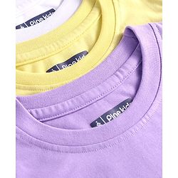 Pine Kids Cotton Knit Sleeveless Tank T-Shirts with Cool Dude Text Print Pack Of 5 - White Navy Blue & Lilac