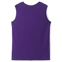 Pine Kids Cotton Knit Sleeveless Tank T-Shirts with Sport Theme & Future is You Print Pack of 5 - Black Purple & Navy Blue