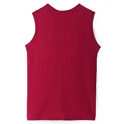 Pine Kids Cotton Knit Sleeveless Tank T-Shirts with Sport Theme & Future is You Print Pack of 5 - Black Purple & Navy Blue