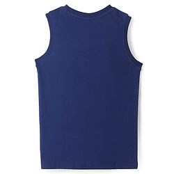 Pine Kids Cotton Knit Sleeveless Tank T-Shirts with Sport Theme & Future is You Print Pack of 5 - Black Purple & Navy Blue
