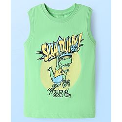 Pine Kids Cotton Knit Sleeveless Tank T-Shirts with Sport Theme Print Pack of 5 - Red White & Navy Blue