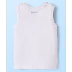 Pine Kids Cotton Knit Sleeveless Tank T-Shirts with Sport Theme Print Pack of 5 - Red White & Navy Blue